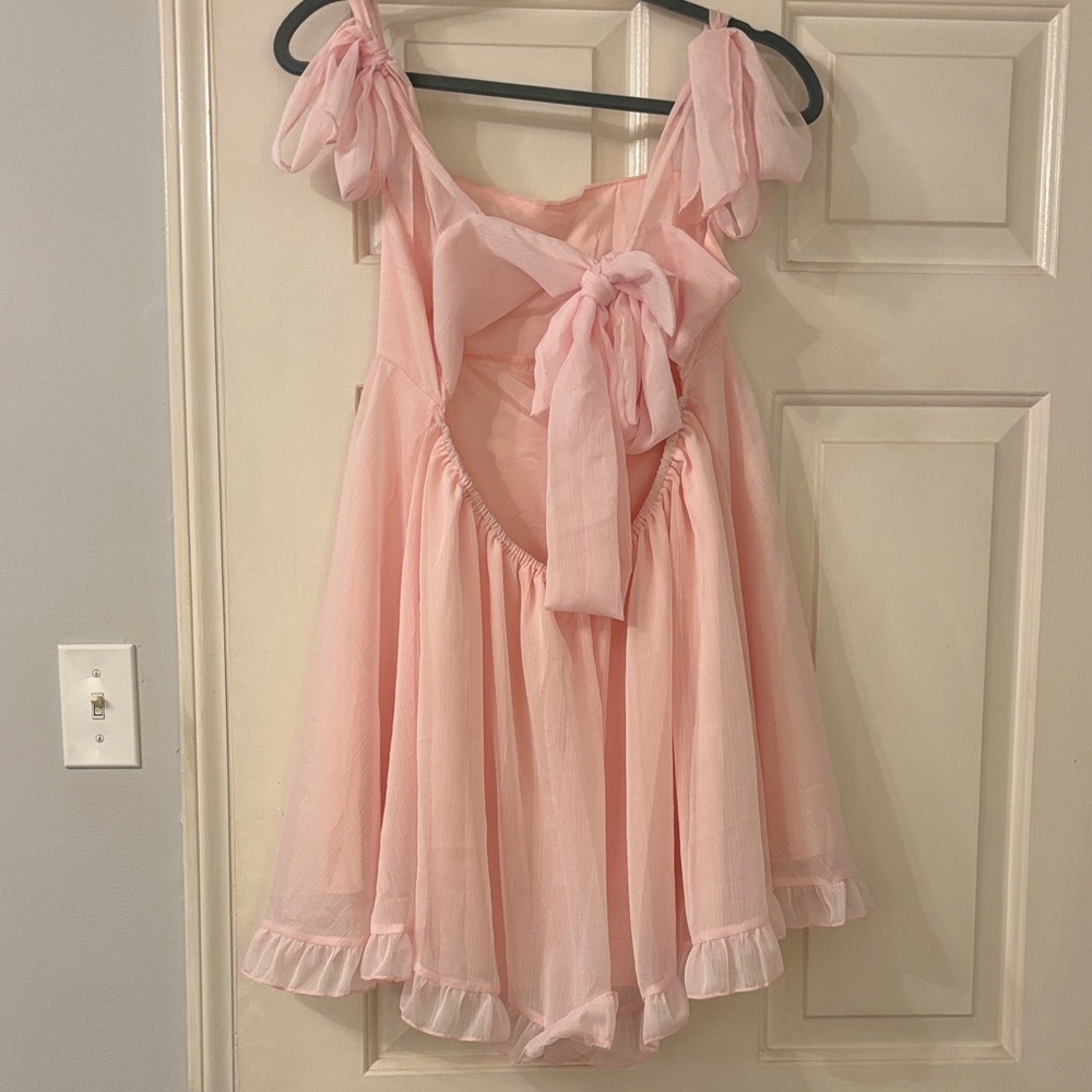 Pink Ruffle Dress - Picture 2 of 4